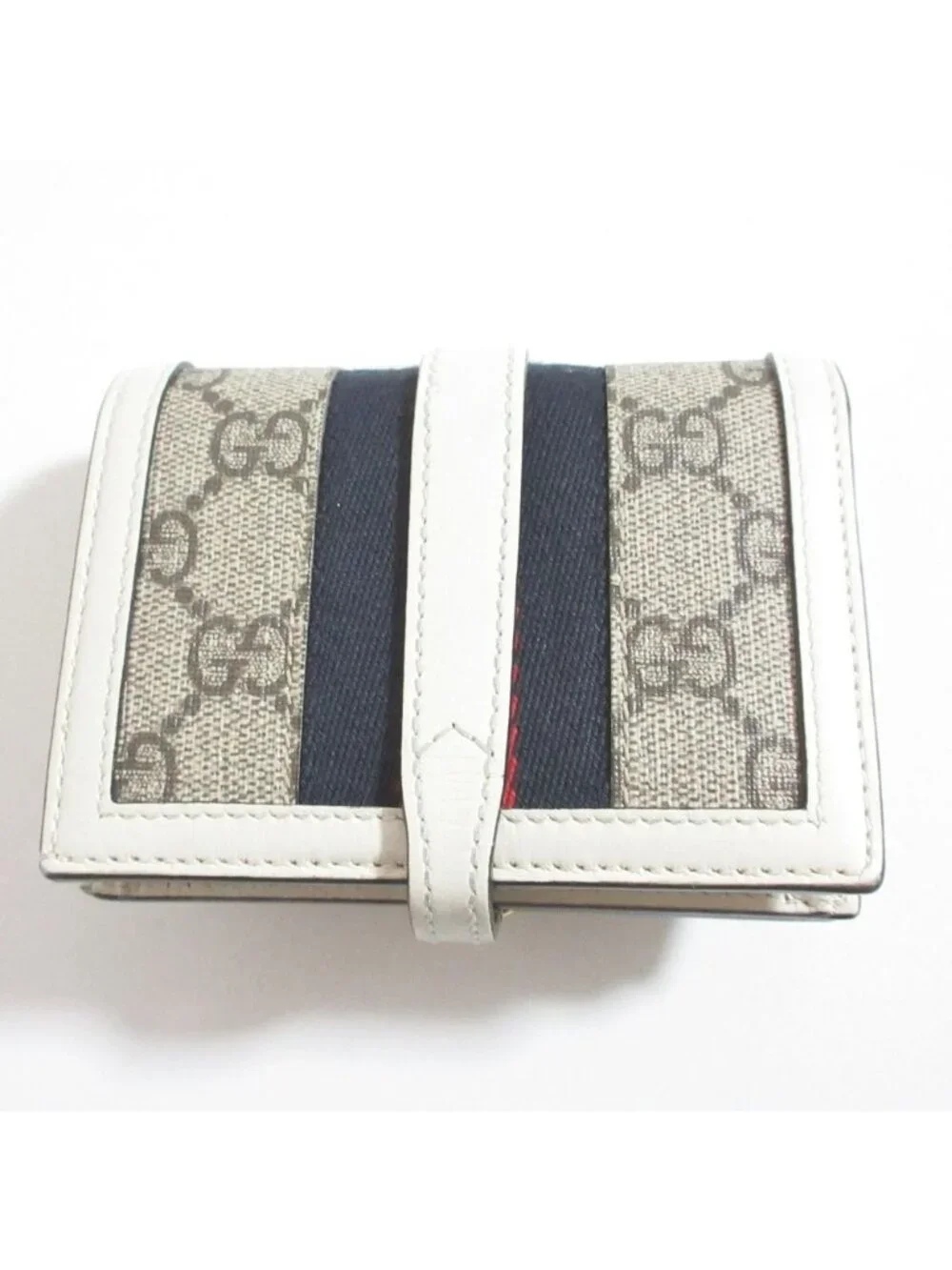 Gucci Jackie Compact Wallet Gray White LadySecond - Picture 2 of 13